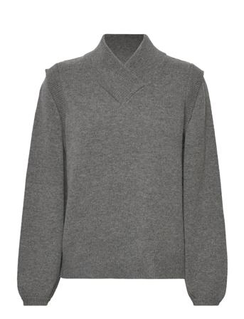 Sinna Detail Knit Top Grey NORR