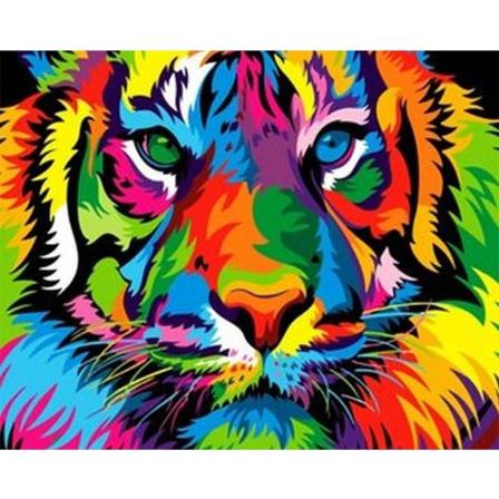 Diamond Painting 5d Diy Diamant Målning Färg Tiger 30x40cm