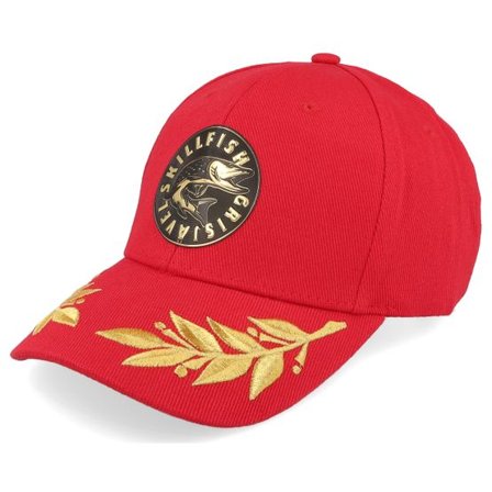 Skillfish - Röd adjustable Keps - Grisjävel Gold Winner Red Adjustable @ Hatstore