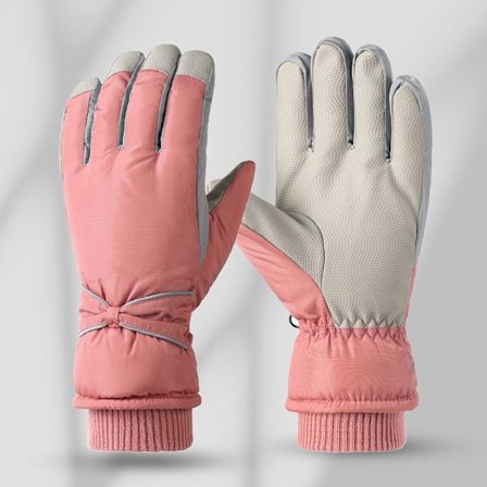Kvinder Plys Handsker Snowboard Ski Handsker PINK