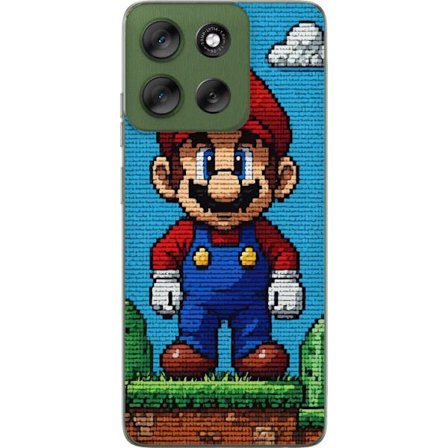 Kompatibel Mobilcover til Motorola Motorola Moto G56 Super Mario plakat Nintendo retro spil karakter 8bit pixel kunst klassisk spil helt mural design