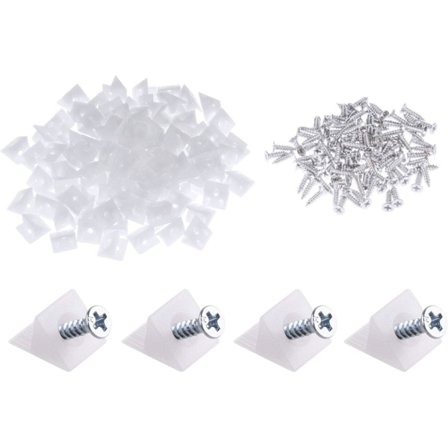 100-pak Møbel Bryst Kasse Bund Reparation Fiksering, Hvid