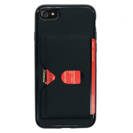 Beskyttende Smart Cover med kortrum - iPhone 7 Svart