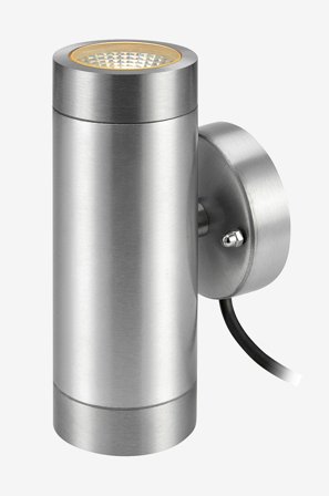 Markslöjd - Væglampe Garden 24 Cylinder 2L - Sølvfarvet - Facadebelysning - Fra Homeroom