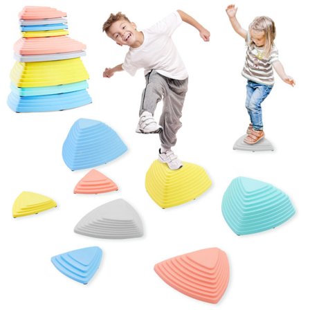 Farverige Balancestene til Børn - 9 Dele