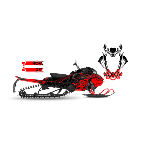 Dekalkit SweTown Ares Svart-Rød - Lynx Xtrim RE 3500 850 E-Tec 2018-2018