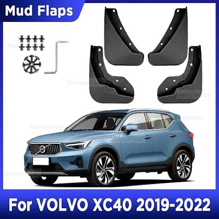 For Volvo Xc40 2019 2022 2021 2020 4 stk. Skvettlapper Sprutbeskyttelse Skvettlapper Foran Bak Fender Auto Styline Biltilbehør