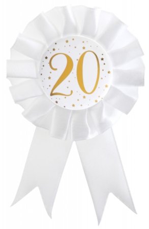 Rosett Hvitt og Gull 20 år