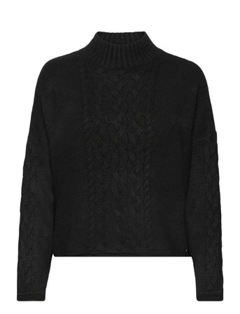 Balje Cable Knit Sweater Black Tamaris Apparel