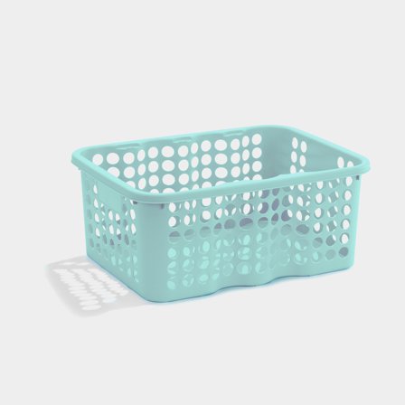 Aufbewahrungskorb aus Kunststoff Nordiska Plast Rondo, türkis, 385 x 295 x 170 mm, 12 Liter - Boot