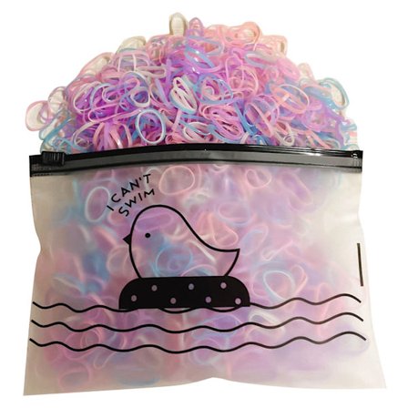 1000 stk. Elastiske Hårbånd Farverige Små Høj Elastiske Gummibånd til Piger Småbørn Børn Baby