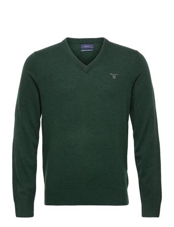 Md. Extrafine Lambswool V-Neck Strikket Trøje V-hals Grøn GANT
