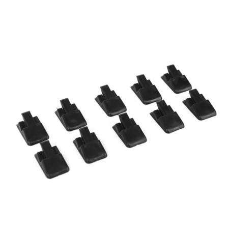 10 st Smycken Ring Hållare Svart Vit Klar Plast Finger Ring Display Ställ Retail Smycken Organizer Hållare Black