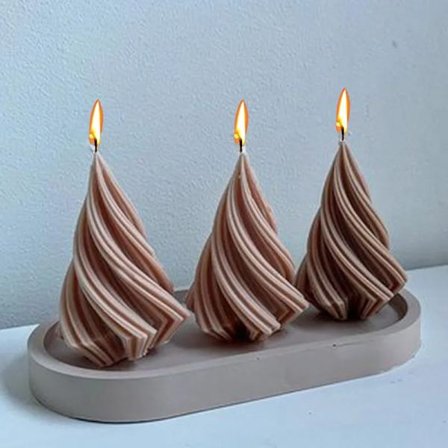 3D Roman Pillar Swirl Candle Silicone Molds Handmade Taper Candle Making Wax Mold Abstract Art Craft Plaster Ornament Home Decor