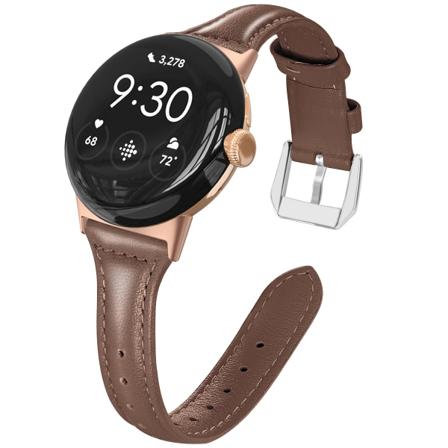 Klockarmband I Äkta Läder Brun Google Pixel Watch