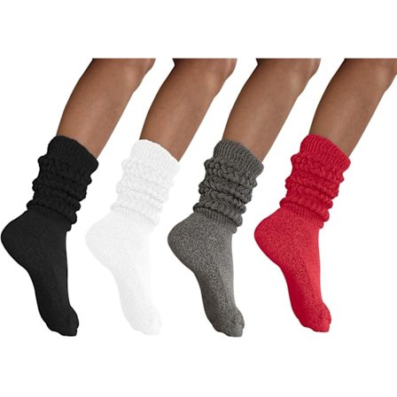Slouch-sokker for kvinner og menn Ekstra lange/ekstra tykke bomulls-sokker