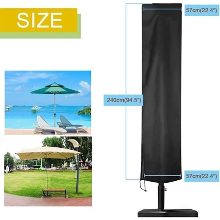 Skydd för Fristående Parasoll för Trädgård i 210D Oxford Vattentätt Skydd för Trädgårdsparasoll Skyddande Skydd för Fristående Parasoll