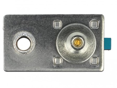 Delock FAKRA Z plug spring pin for soldering 1 prepunched hole - påknipsbar mulighetsmodulfrontplate