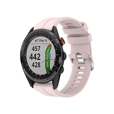 Rem til Garmin Approach S62 22Mm Silikonesportsrem Lys Pink