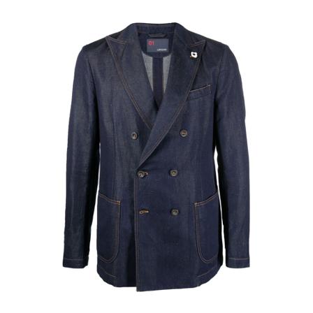 Lardini, Jacket Blauw, Heren, Maat:S