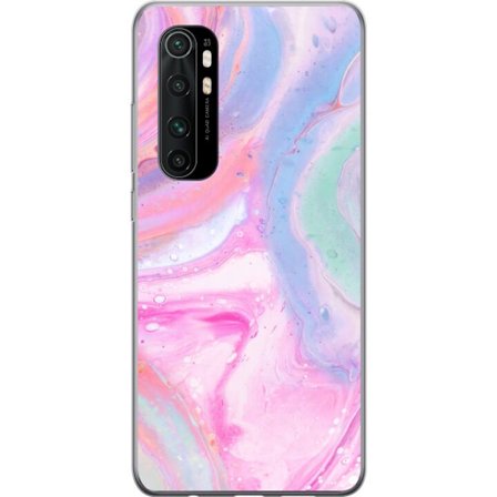 Yhteensopiva Puhelinkuori Xiaomi Xiaomi Mi Note 10 Lite Abstrakti pastellin värinen marmoritaide, jossa on nestemäinen akryyli vaikutus pinkissä, s