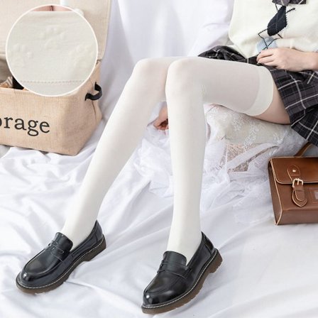 Lange Strømper Over Kneet MELKEHVIT