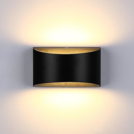 Moderne LED væglampe dæmpbar op og ned væglampe sort indendørs væglamper