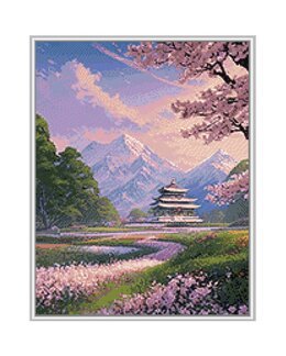 Diamond Painting Frühling in den Bergen - WizardiArt