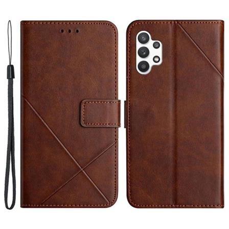 Samsung A13 4g Embossed Plånboksfodral I Pu-läder - Brun Brun