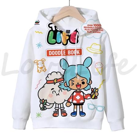 Toca Life World Luvtröjor for gutter og jenter Langærmede gensere Barn Sportsklær Barn Tegneseriegensere Høstgensere Sudadera 26 26 kids-90(2T)