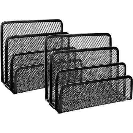 2 STK. Brevholder i trådnet (sort)