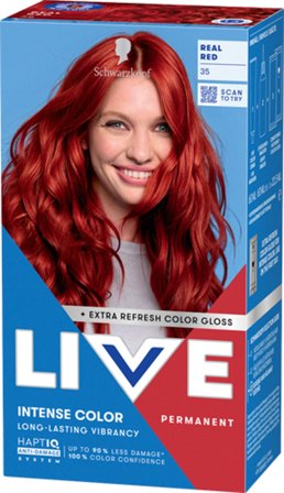 Schwarzkopf LIVE Intense Color 35 Real Red (W) 35 Real Red, Hår, Hårfarve, Permanent Hårfarve