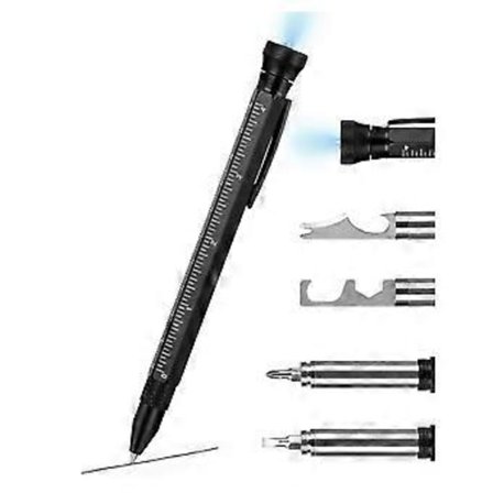 Presenter till män, 12 i 1 Multiverktygspenna med Stressreducerande Tillbehör, Coola Prylar Verktyg för Män, till Pappa Make