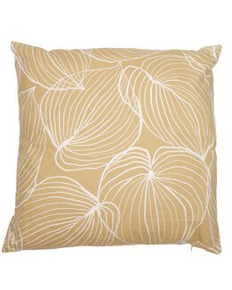 Putetrekk med bladmotiv Tilda 1-pk Gul