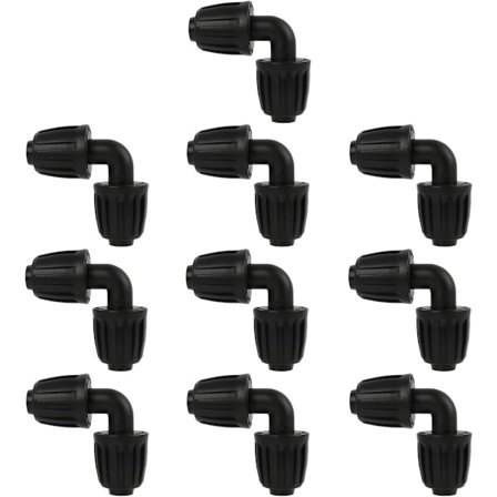 10 stk. 16 mm dryppvannings albueadapter - hageslange albuekobling