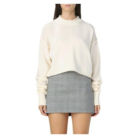 Sportmax, Round-neck Knitwear Wit, Dames, Maat:M
