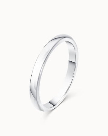 Smooth Ring for Her Milou 950 Platinum 3mm - Engagement Rings & Wedding Rings from Vanbruun