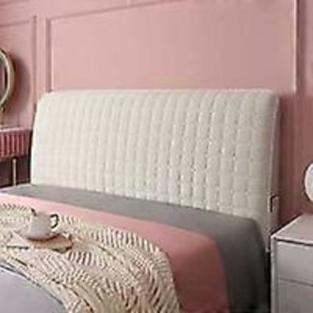 Sänggavelöverdrag, Skyddande sänggavelöverdrag med expanderbar sida, Dammtätt tvättbart sänggavelöverdrag (Färg: Beige, Storlek: 160cm)