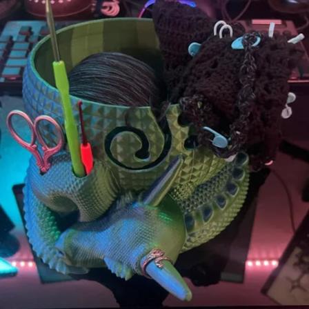 Fantasifull Draks och Ägg Garn Skål Stickning 2024 Ny Förvaring Organizer Hållare, Snabb Frakt green