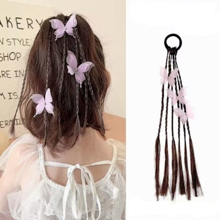 Parykkfletter Sløyfe Hårtau ROSA 2STK 2STK