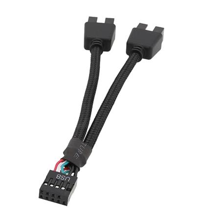 USB laajennuskaapeli 9-nastainen naaras ja dual 9P uros 1-2 tietokoneen laajennuskaapeli