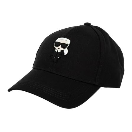 Karl Lagerfeld, adjustable baseball cap K/Ikonik Zwart, Dames, Maat:ONE Size