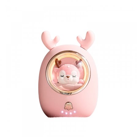 Bärbar laddare, Mini söt 6500mAh Powerbank, omgivande nattlampa, 10W Power Delivery+Snabbladdning