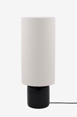 Globen Lighting - Golvlampa Florian 30 Vit bouclé/beige - Svart - Golvlampor - Från Homeroom