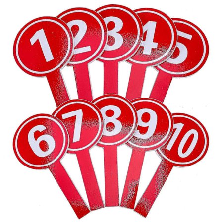 10 stk. Score Paddles Håndholdte Nummer Paddles Score Boards Praktiske Håndtag Score Paddles - På Lager