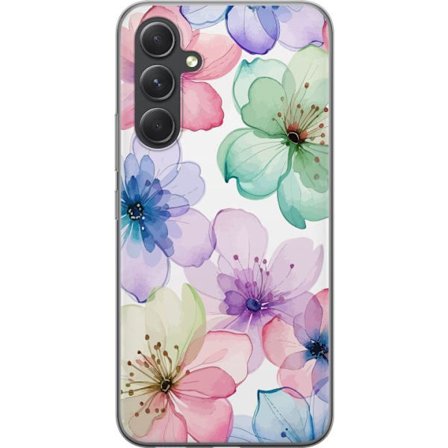 Kompatibelt Mobildeksel til Samsung Galaxy S24+ Akvarellblomster i myke pastellfarger