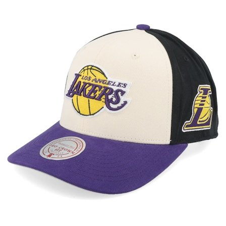 Mitchell & Ness - NBA Weiss adjustable Cap - Los Angeles Lakers Brushed Off Pro White/Purple/Black Adjustable @ Hatstore