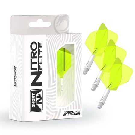 Nitro Flite - Integrated Flight and Shaft White & Yellow | Winmau.com Short