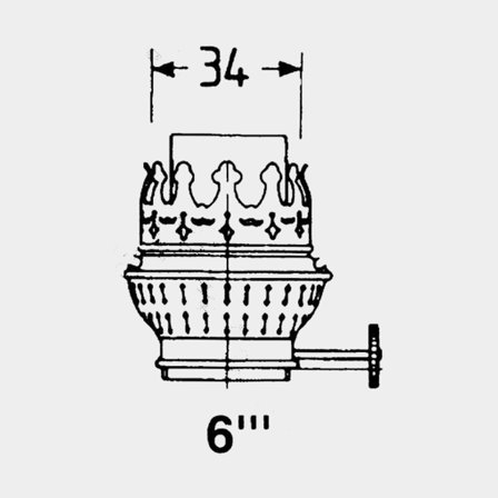 Brenner für Öllampe DHR, 6" - Boot