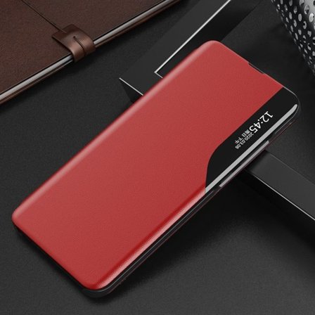 Eco Leather View Case Elegant flipcover med standerfunktion Poco M4 Pro 5G Red